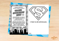 Superhero Teacher Appreciation Week Bundle for Room Parents - The Appreciation Shop