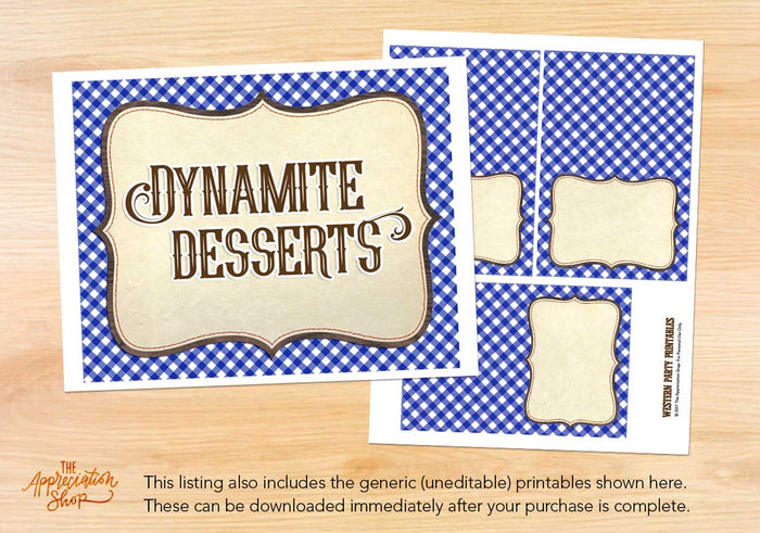 Dynamite Desserts Printables - The Appreciation Shop