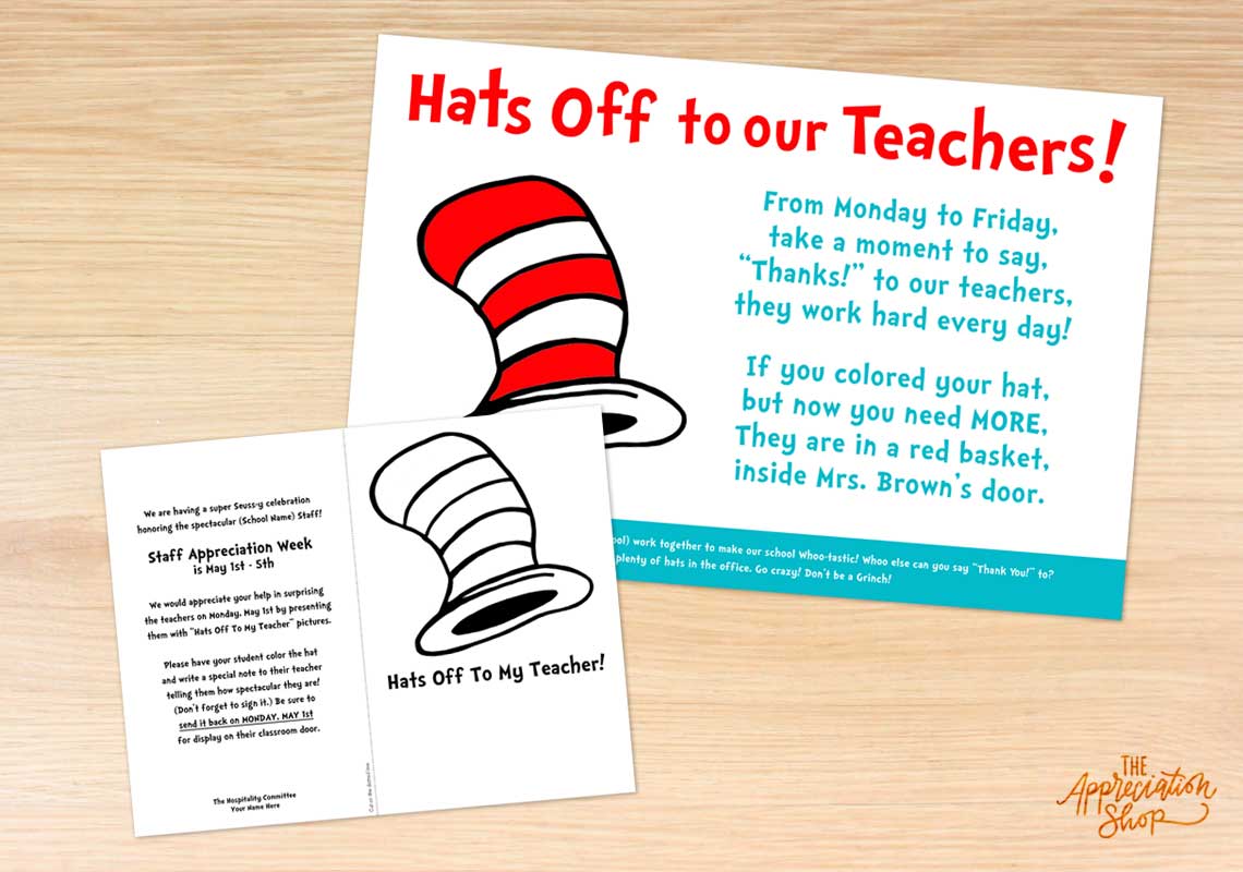 "Hats Off" Coloring Sheet and Poster - The Appreciation Shop