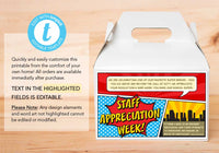 Staff Appreciation Week Gable Box Label - The Appreciation Shop