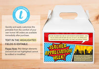 Teacher Appreciation Week Gable Box Label - The Appreciation Shop