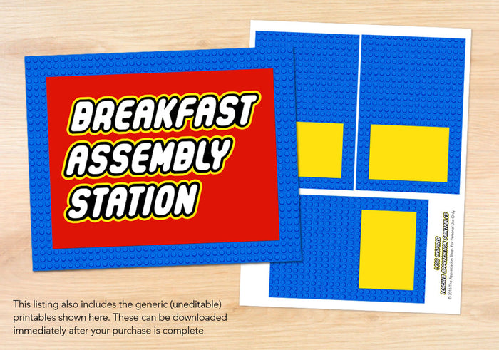 Breakfast Assembly Station Printables - The Appreciation Shop