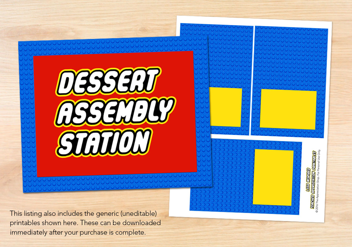 Dessert Assembly Station Sign + Labels - The Appreciation Shop