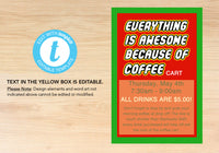 "Everything is Awesome... Because of Coffee" Printables - The Appreciation Shop