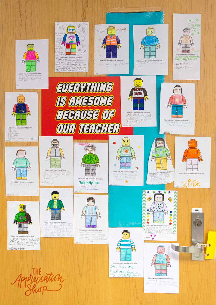 "Everything is Awesome because of our Teacher" poster - The Appreciation Shop
