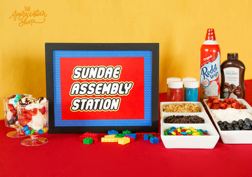 Sundae Assembly Station Sign + Labels - The Appreciation Shop
