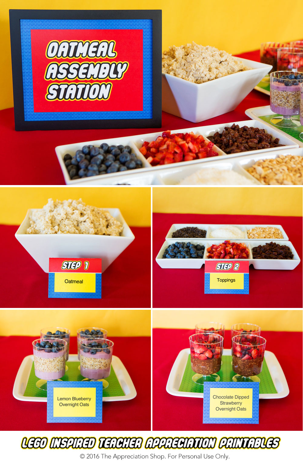 Oatmeal Assembly Station Sign + Labels - The Appreciation Shop