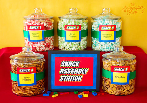 Snack Assembly Station Sign + Labels - The Appreciation Shop