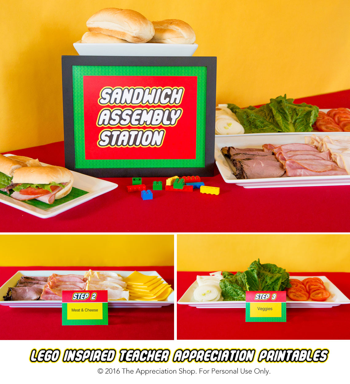 Sandwich Assembly Station Sign + Labels - The Appreciation Shop