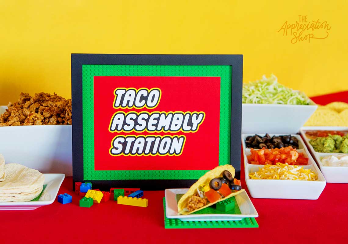 Taco Assembly Station Sign + Labels - The Appreciation Shop