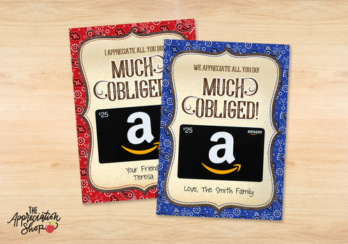 "Much Obliged" Gift Card Holder - The Appreciation Shop