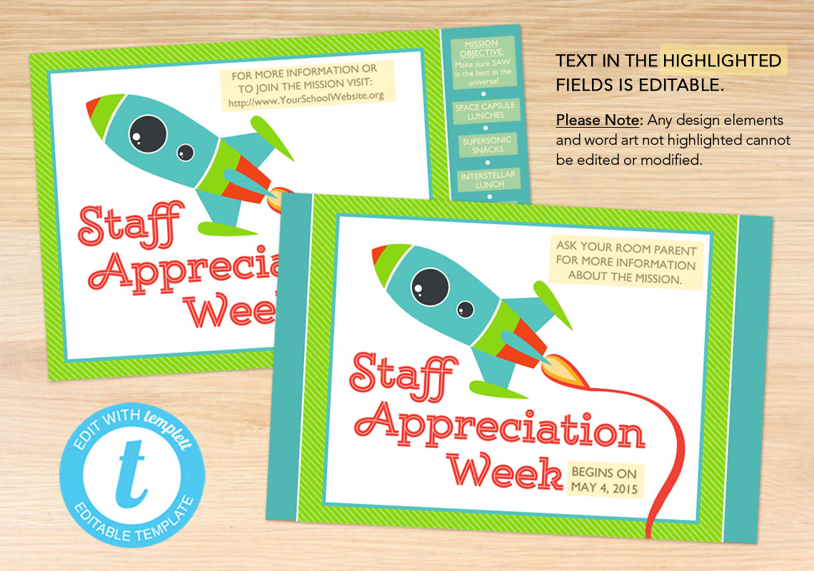 Promotional Posters for Staff Appreciation Week - The Appreciation Shop