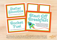 Blast Off Breakfast Printables - The Appreciation Shop