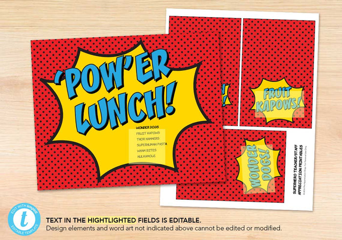 'POW'er Lunch Printables - The Appreciation Shop