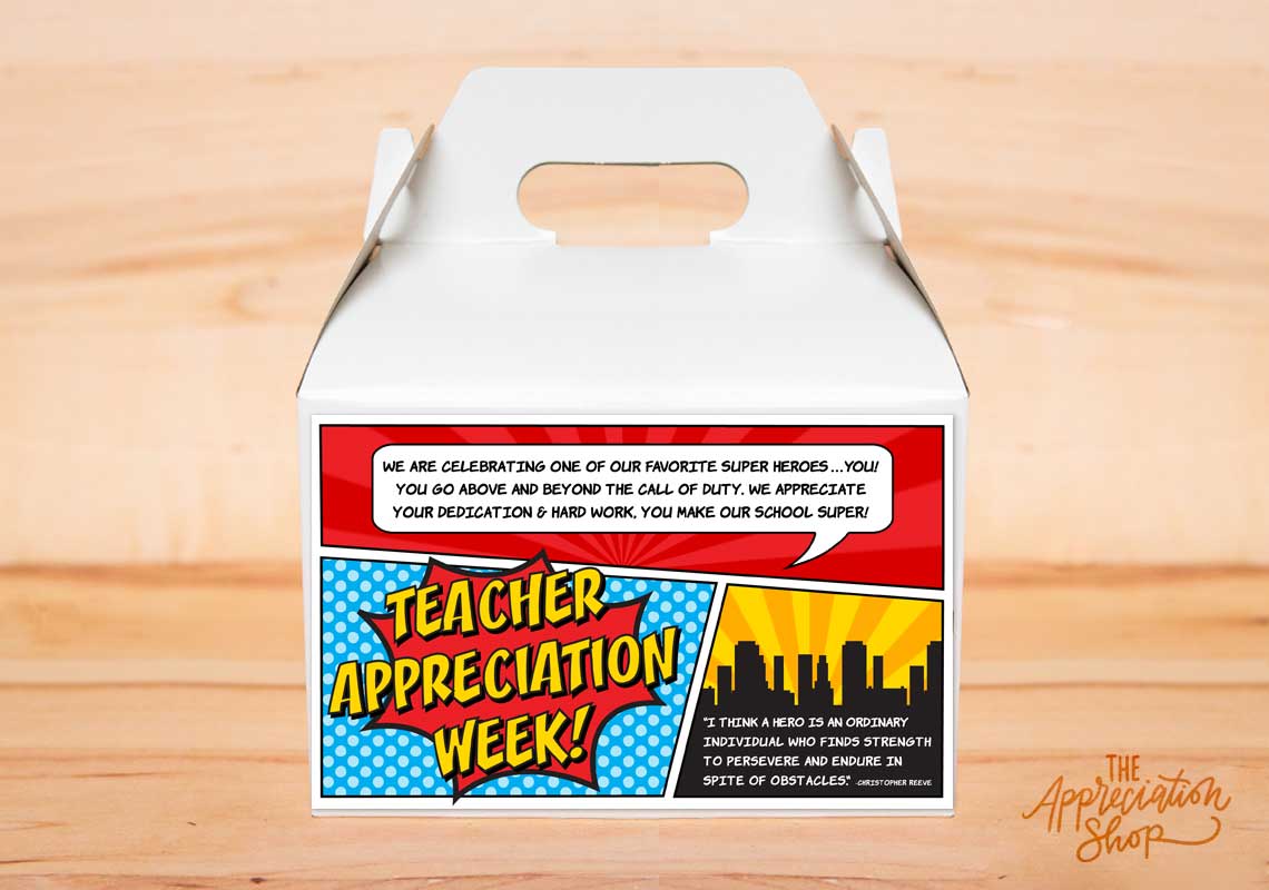 Teacher Appreciation Week Gable Box Label - The Appreciation Shop