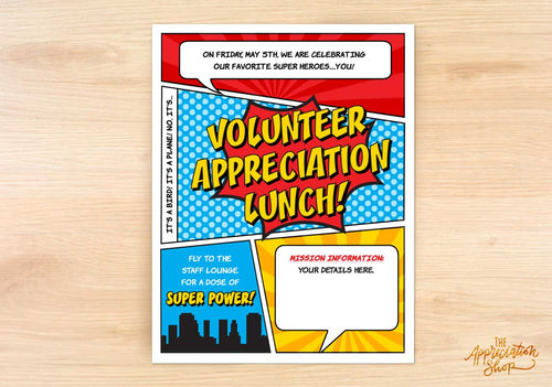 Volunteer Appreciation Lunch Flyer - The Appreciation Shop