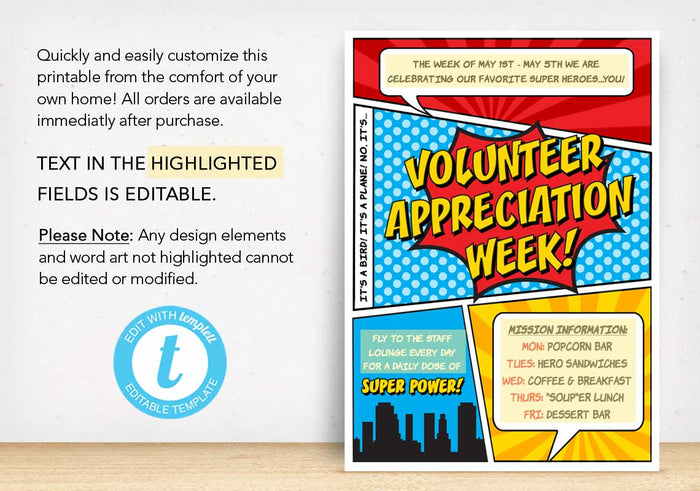 Volunteer Appreciation Week Poster - The Appreciation Shop