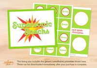 Supersonic Snack Bar Printables - The Appreciation Shop
