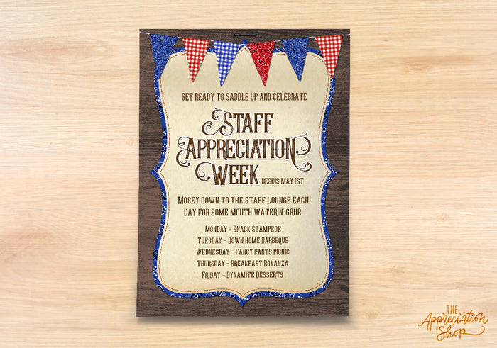 Staff Appreciation Week Poster - The Appreciation Shop
