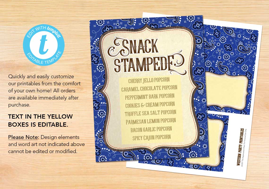Snack Stampede Printables - The Appreciation Shop